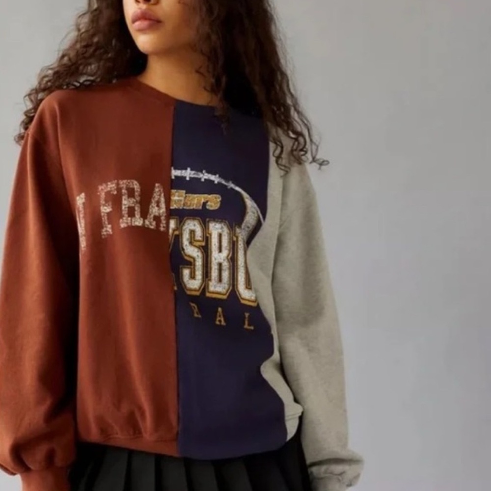 Urban Outfitters Oversized Crewneck Sweatshirt – Size Large – Pieced Colorblock